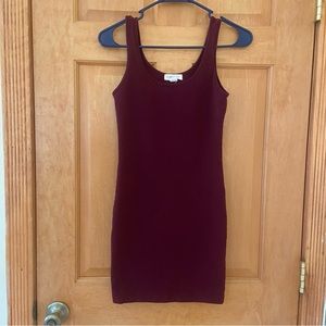 Forever 21 Stretch Body Con Dresses Maroon & Black Bundle of 2 - Small